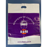 preço de sacola plástica boca de palhaço personalizada Rio Grande da Serra
